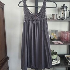 Lacey Cotton Bubble Gray Dress Comfortable Comfy Medium